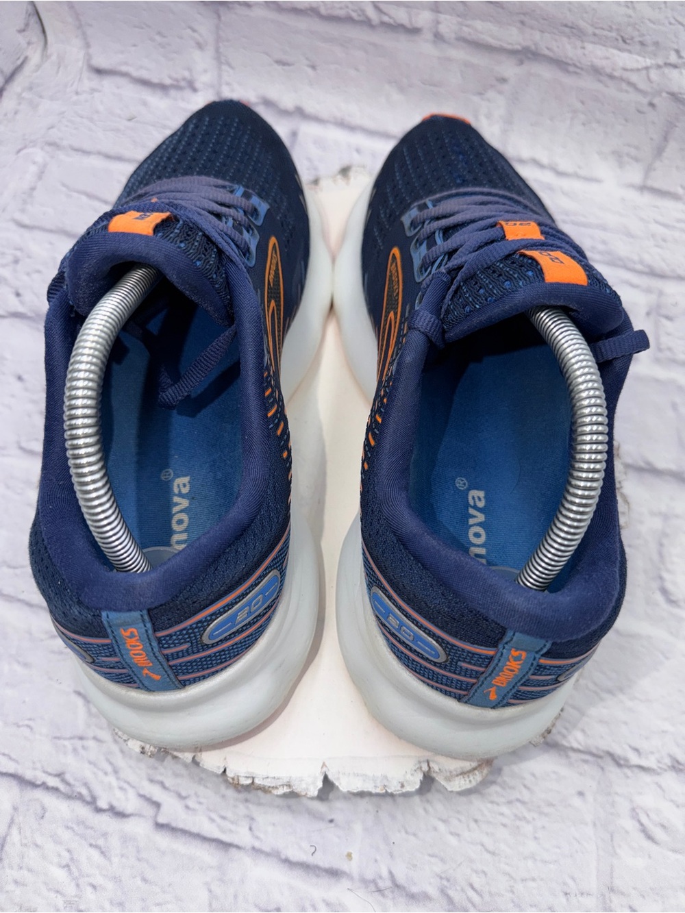 Brooks Glycerin 20 Mens Size 9 Blue Orange Athletic Running Shoes Sneakers - Picture 6 of 11